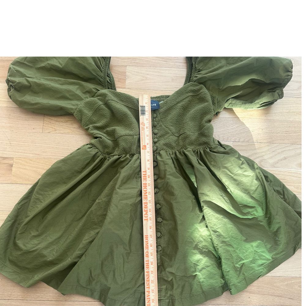Maeve Olive Green Mini Dress - Picture 3 of 9